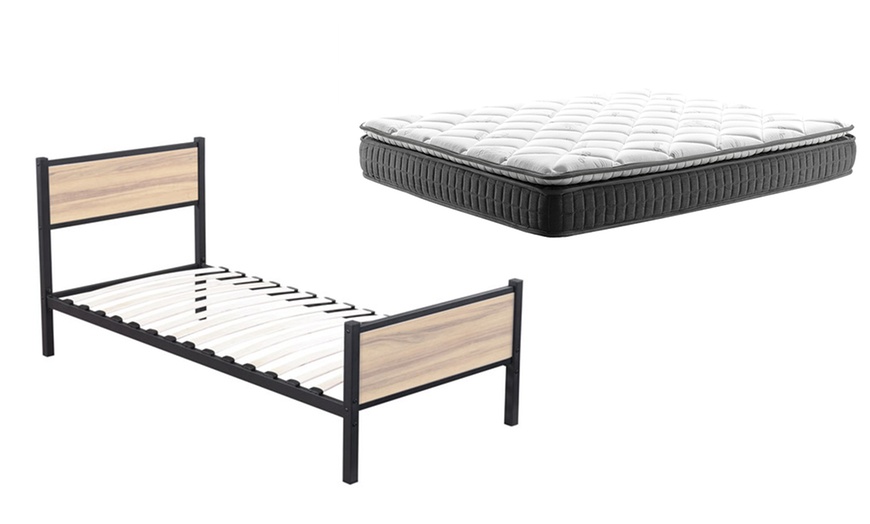 Image 22: Lit style industriel Texas, matelas en option, Sampur