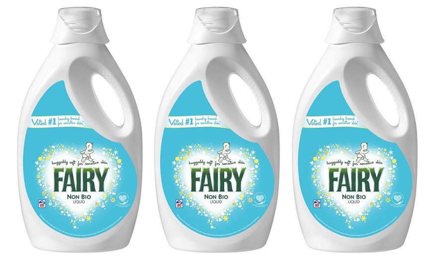 Image 1: 3 Bottles of Fairy Washing Liquid