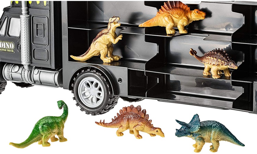 Image 6: Dinosaur Truck Carry Case with 12 Dinosaur Figures