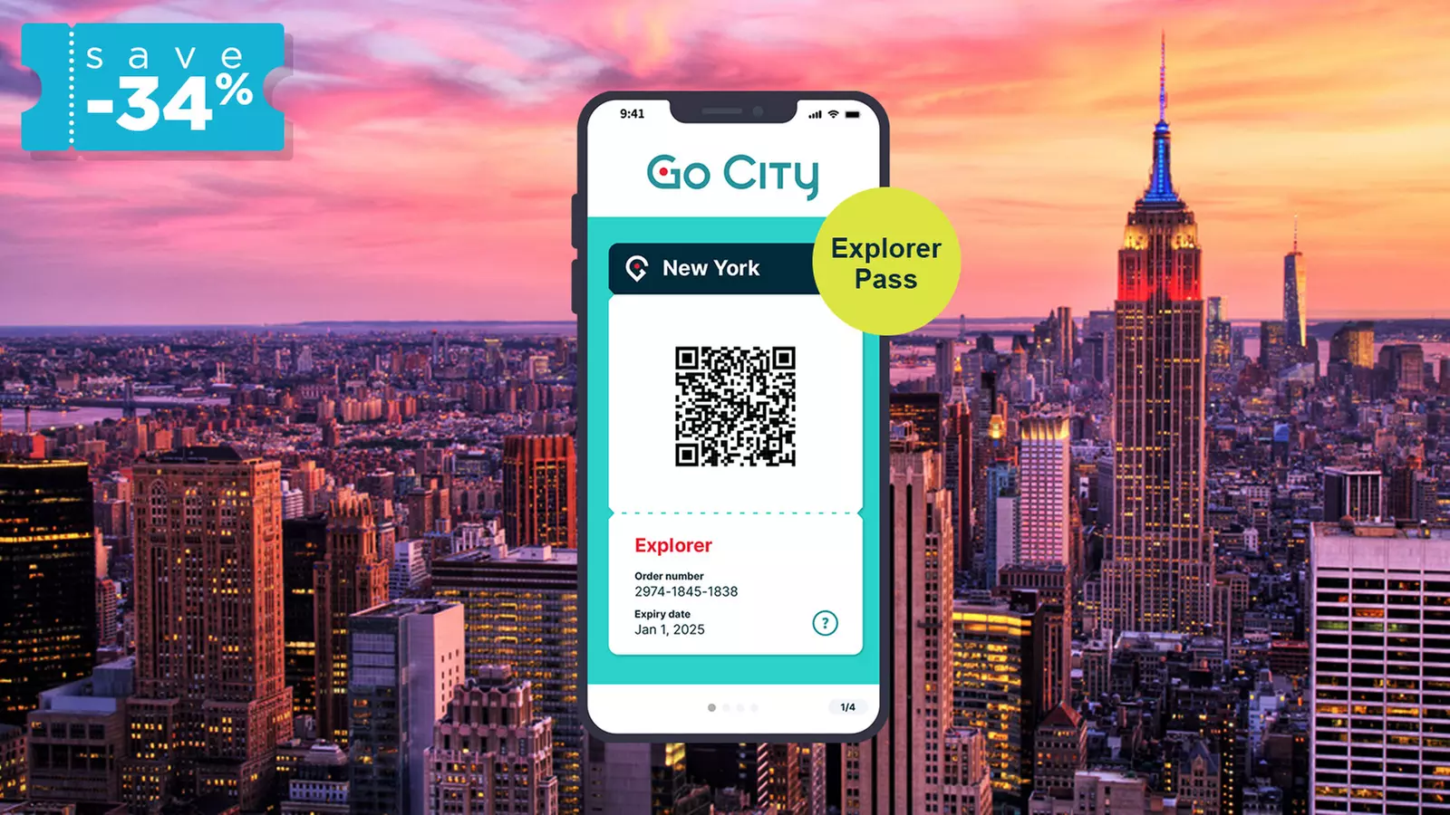 Go City - Explorer Pass New York - 2, 3, 4, 5, 7 oder 10 Attraktionen nach Wahl für 1 bis 4 Personen - Primary Image