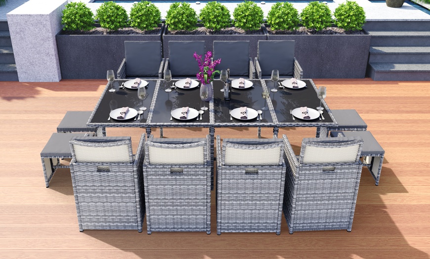 Image 8: Rattan Dining Cube Sets