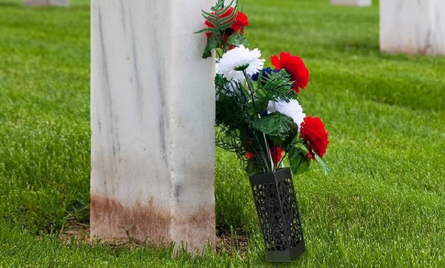 Image 6: Two or Four Memorial Vases for the Cemetery Decoration