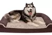 FurHaven Pet Two-Tone Faux Fur and Suede Orthopedic Sofa Dog Bed - Second Medium