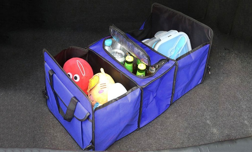 Image 1: Collapsible Car Boot Organiser