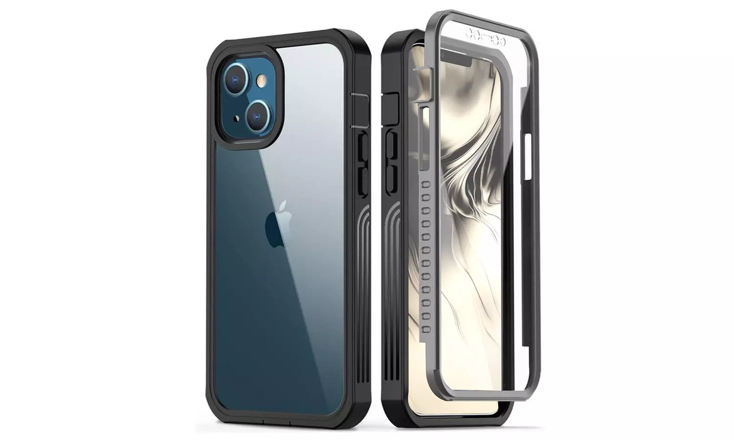 iPhone 13/13 Pro Max Case Built-in Screen Protector Dropproof Clear Cover