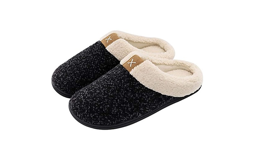 white memory foam slippers