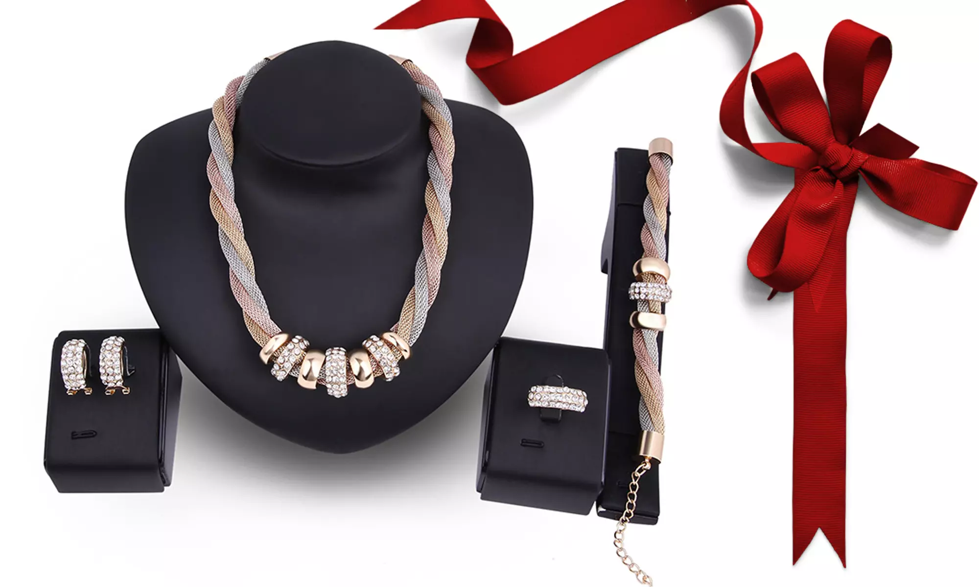 Set de 5 bijoux avec cristaux Swarovski® - Primary Image