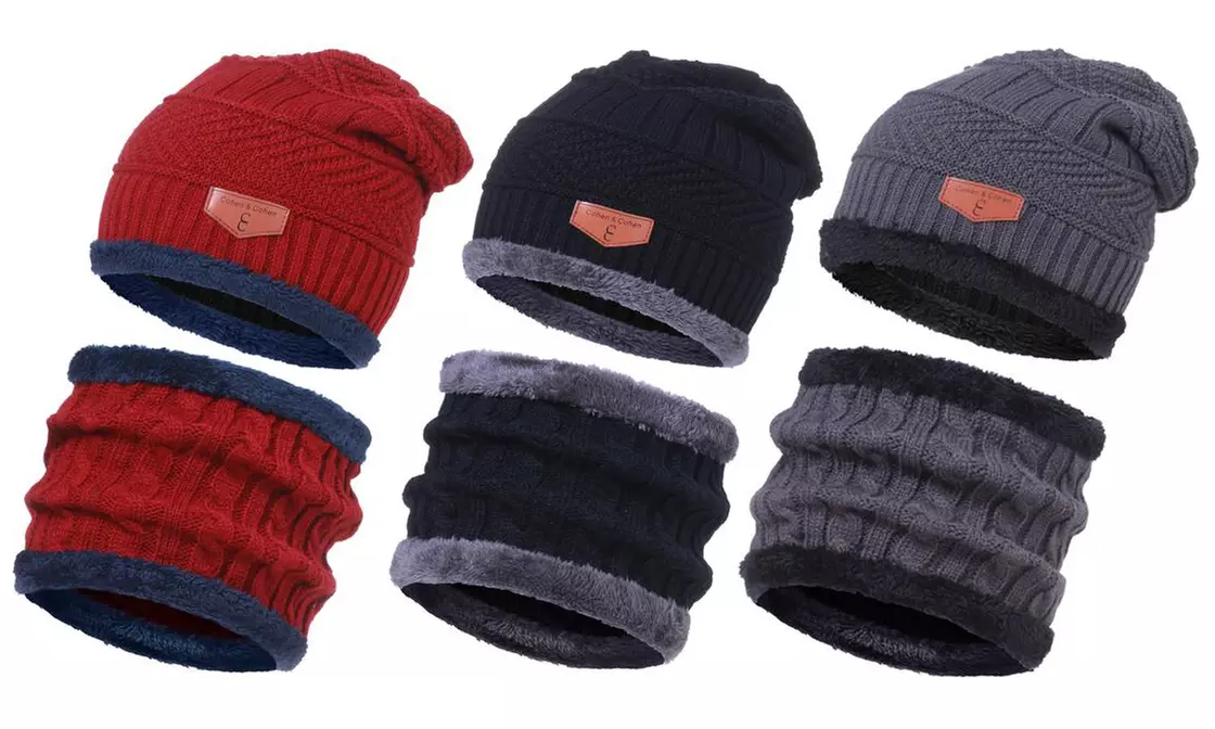 CC Chic Unisex Fleece Beanie and Scarf Set (2-Piece) - Primary Image
