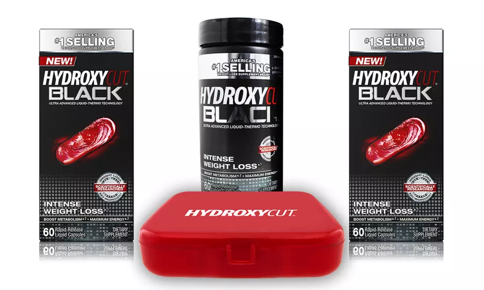 Hydroxycut Black Dietary Supplement with Hydroxycut Pill Box (120-Count) - Primary Image