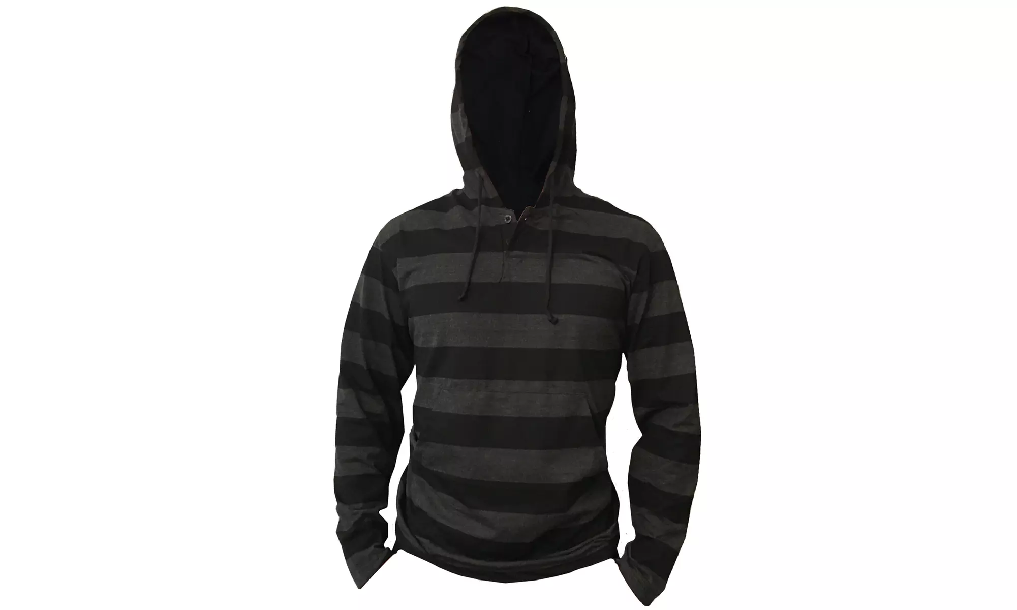 Men's Lightweight Striped Pullover Hoodie - Second Medium
