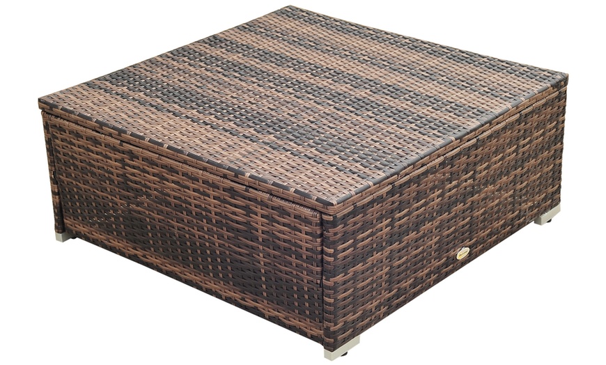 Image 8: Outsunny Rattan Effect Garden Sofa Set