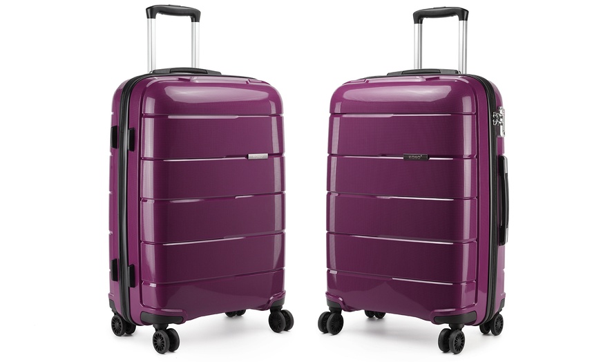 Image 23: Kono Hard Shell PP Suitcase or Set