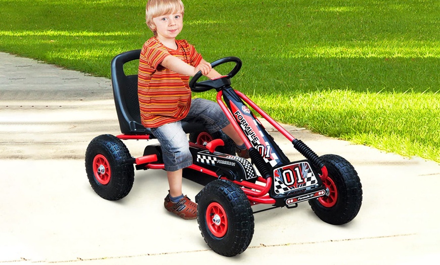 Image 25: HomCom Kids Go Kart Riding Toys