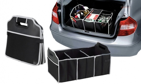 1 o 2 organizer ripiegabili per il baule dell'auto con 3 scomparti