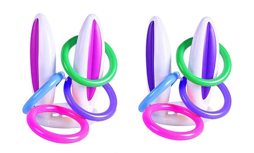 Image 7: One or Two Sets of Kids' Inflatable Rabbit Ears Hats with Rings