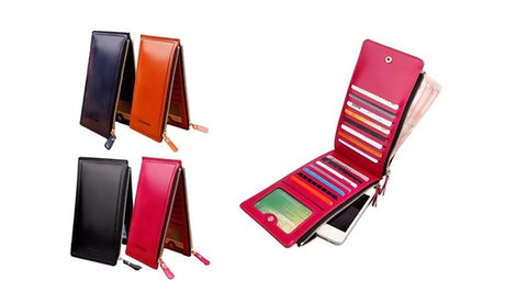 1 à 4 porte-cartes 18 compartiments avec pochette pour smartphone