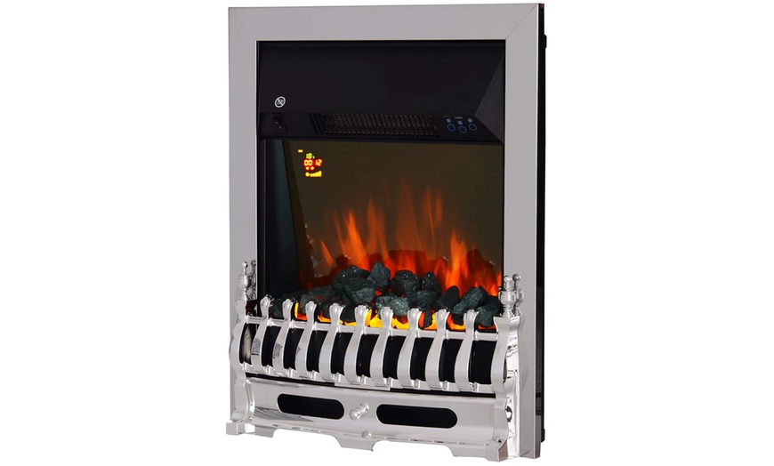 Image 35: HomCom Indoor Fireplace Heater