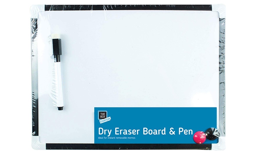 Image 5: A4 Mini Whiteboard with Marker Pen and Magnets