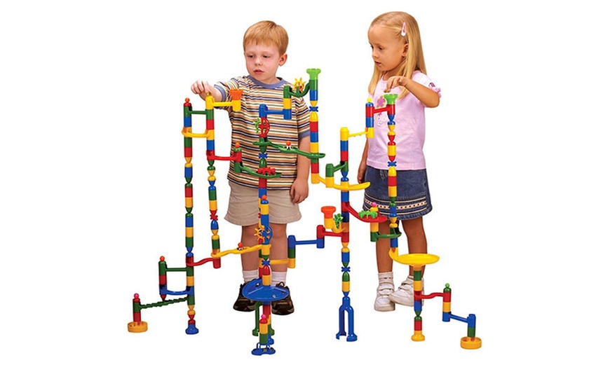 Image 1: 220-Piece Marble Run Set