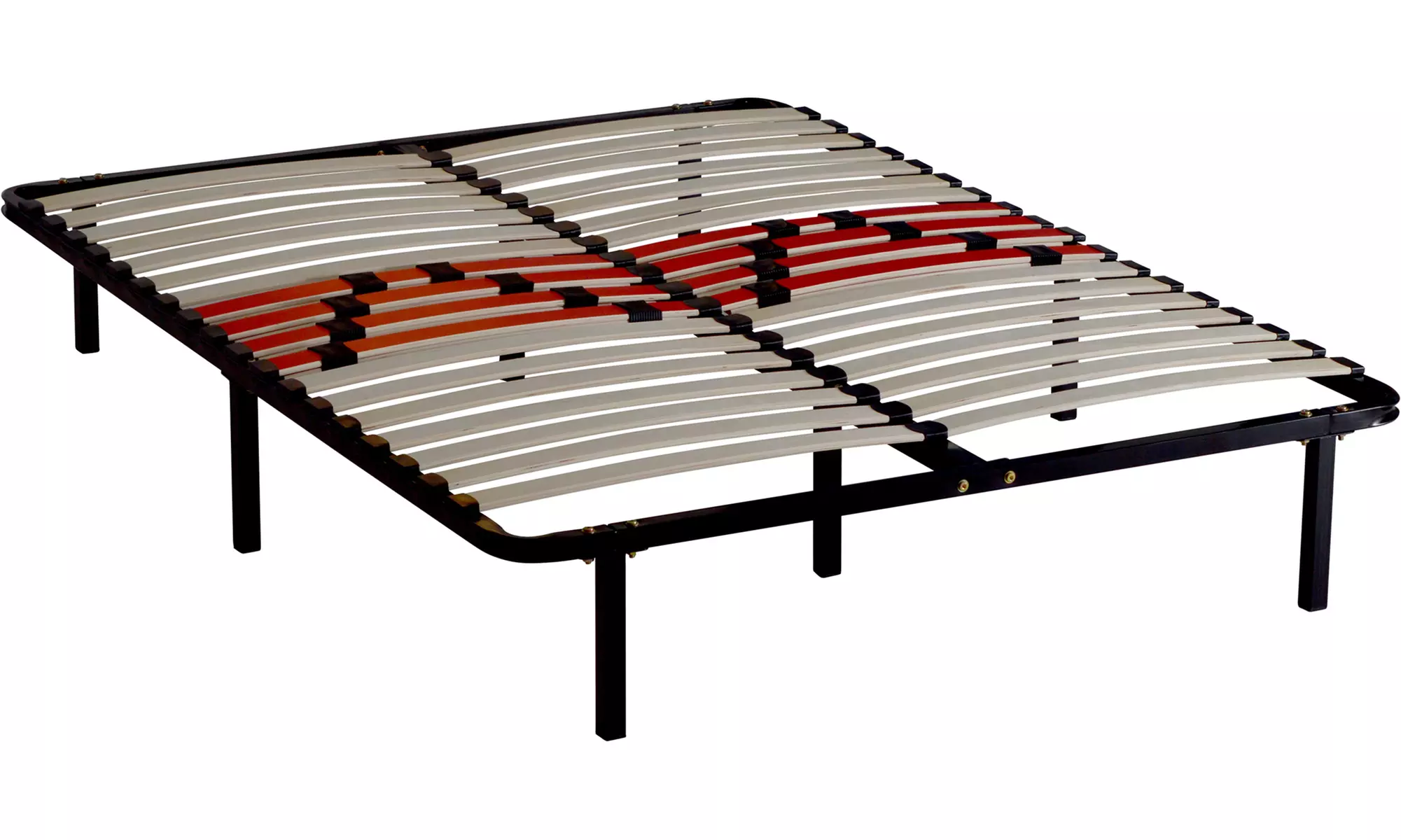 Sommier cadre à lattes morphologiques en métal