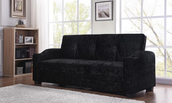 crushed velvet fabric sofa bed