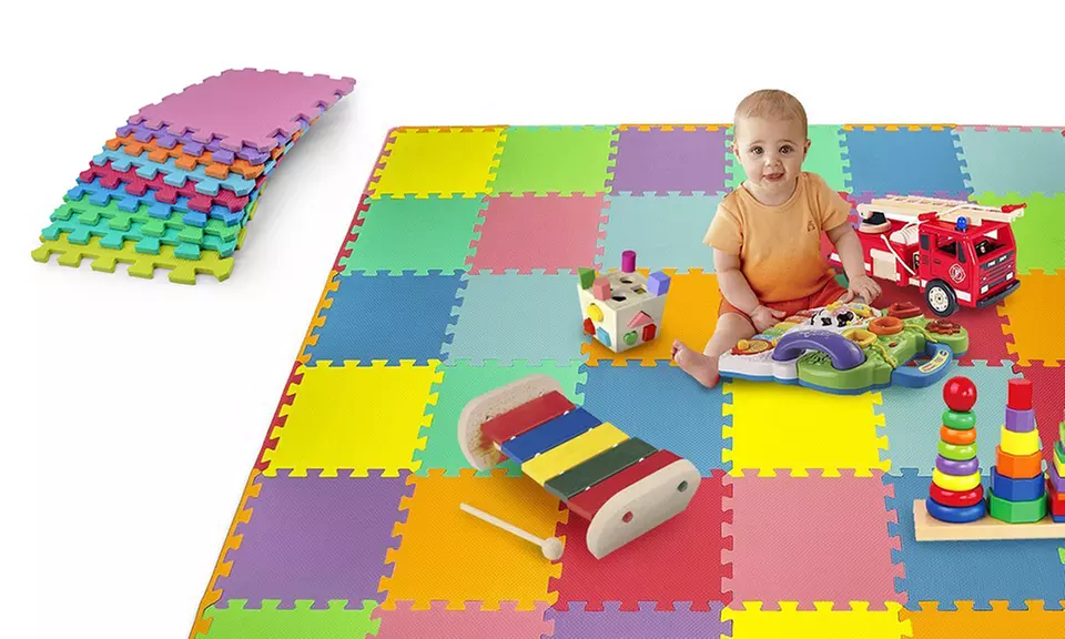 Matney Foam Mat Puzzle Pieces Play Mat Set (9- or 36-Piece) - Primary Image