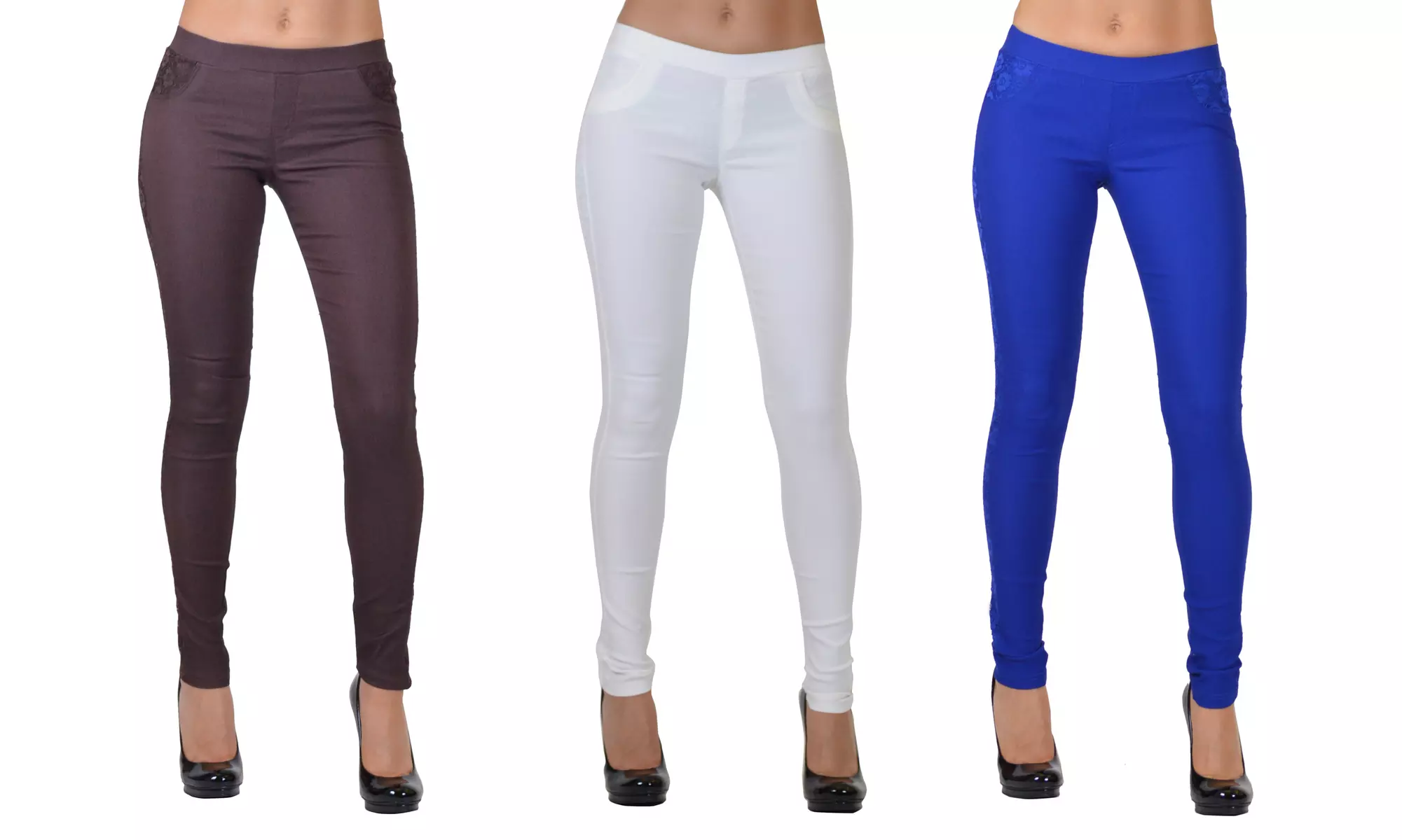 Women's Slim-Fit Tuxedo Pants With Lace Side Stripe - Primary Image