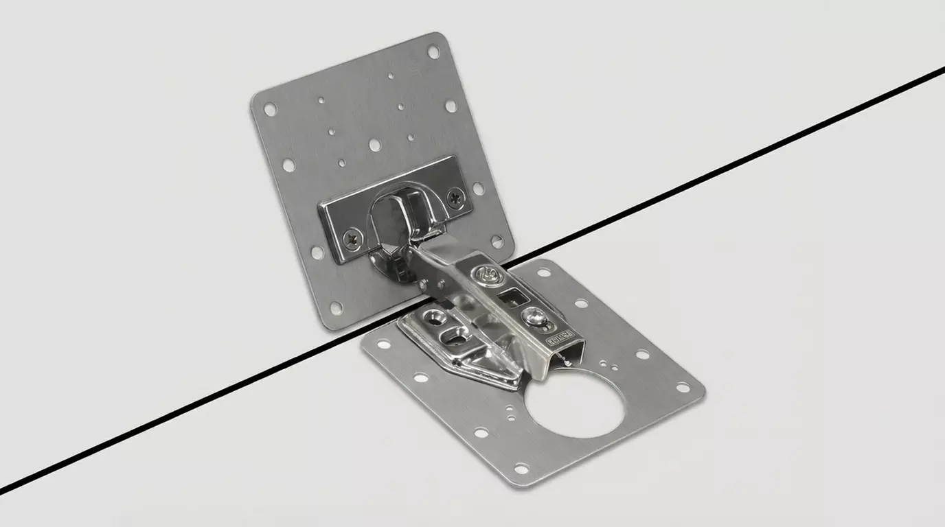 10-Pack Cabinet Hinge Repair Plate Kit - Stainless Steel Heavy Duty Fix for Kitchen & Wardrobe Doors with Screws