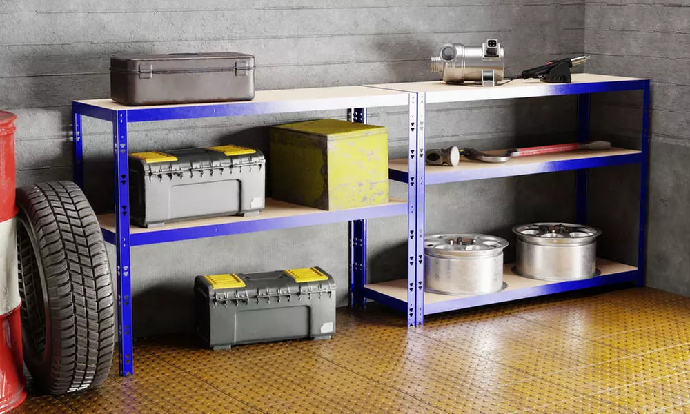 Étagère de rangement polyvalente en métal pour charges lourdes