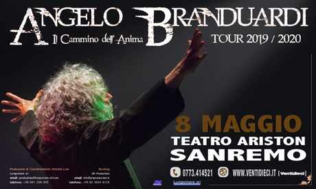 Angelo Branduardi, concerto l'8 maggio al Teatro Ariston di Sanremo (sconto fino a 20%)