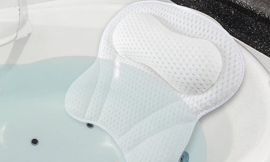 Image 4: Ergonomic Design Bath Pillow