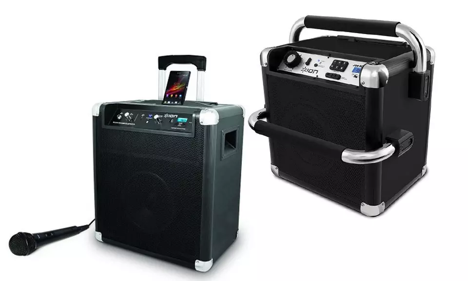 ION Block or Job Rocker Portable Bluetooth Speaker System with Microphone (Manufacturer Refurbished)   - Primary Image