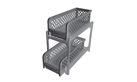 1, 2 ou 4 rangements à 2 tiroirs paniers gris