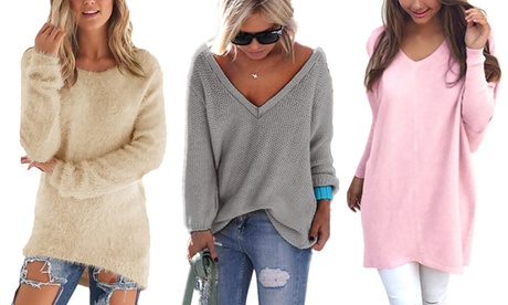 Maglione da donna disponibile in 3 modelli, 4 taglie e 5 colori