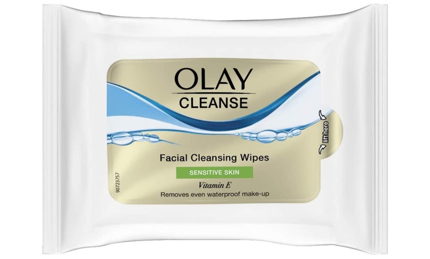 Image 1: Four-Pack of Olay Cleanse Sensitive Face Wipes