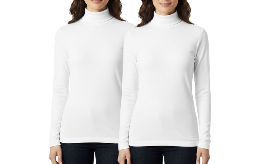Image 7: Set di 2 maglie da donna lupetto o dolcevita Leable