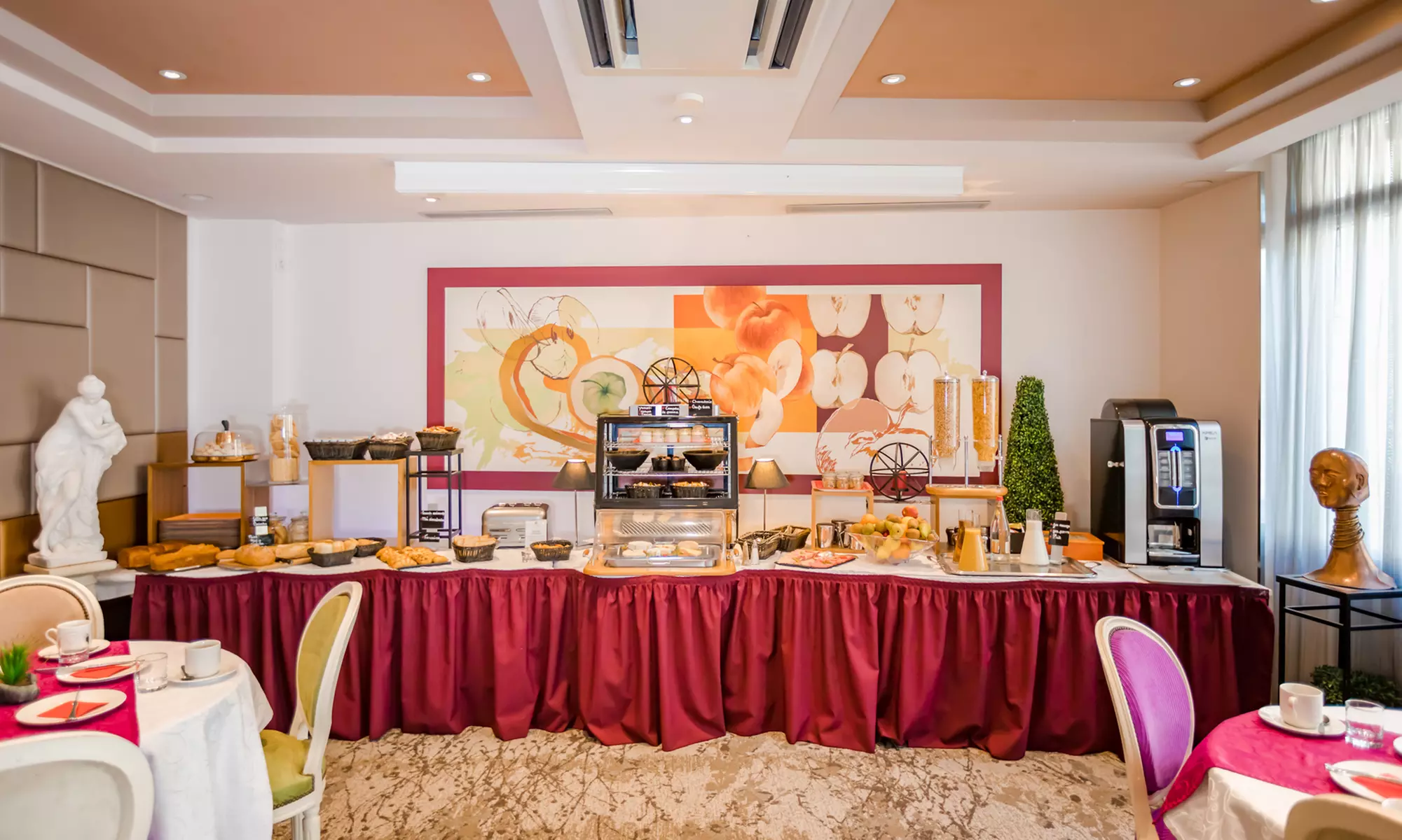 Normandie : chambre double Céleste et petit-déjeuner