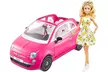 Voiture Fiat 500 rose avec Barbie conductrice - Second Medium