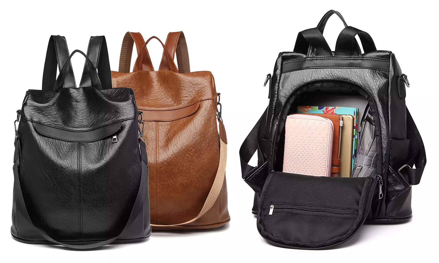 Sac à dos avec ouverture principale discrète, coloris au choix - Primary Image