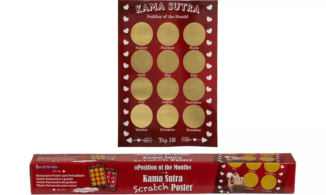 1 ou 2 jeux sous forme de poster à gratter du Kamasutra - Primary Image