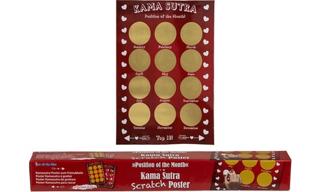 1 ou 2 jeux sous forme de poster à gratter du Kamasutra