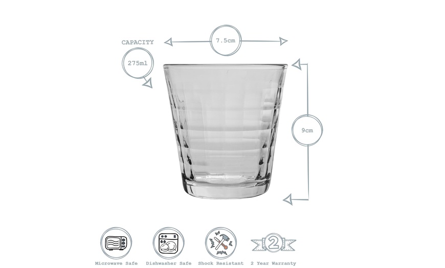 Image 18: Pack of 4, 6, or 12 Duralex Prisme Tempered Drinking Glasses