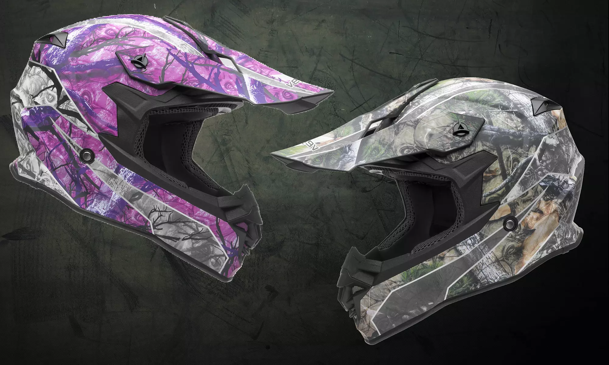 Vega VF1 Skull Camo ATV/Motorcycle Helmet - Primary Image