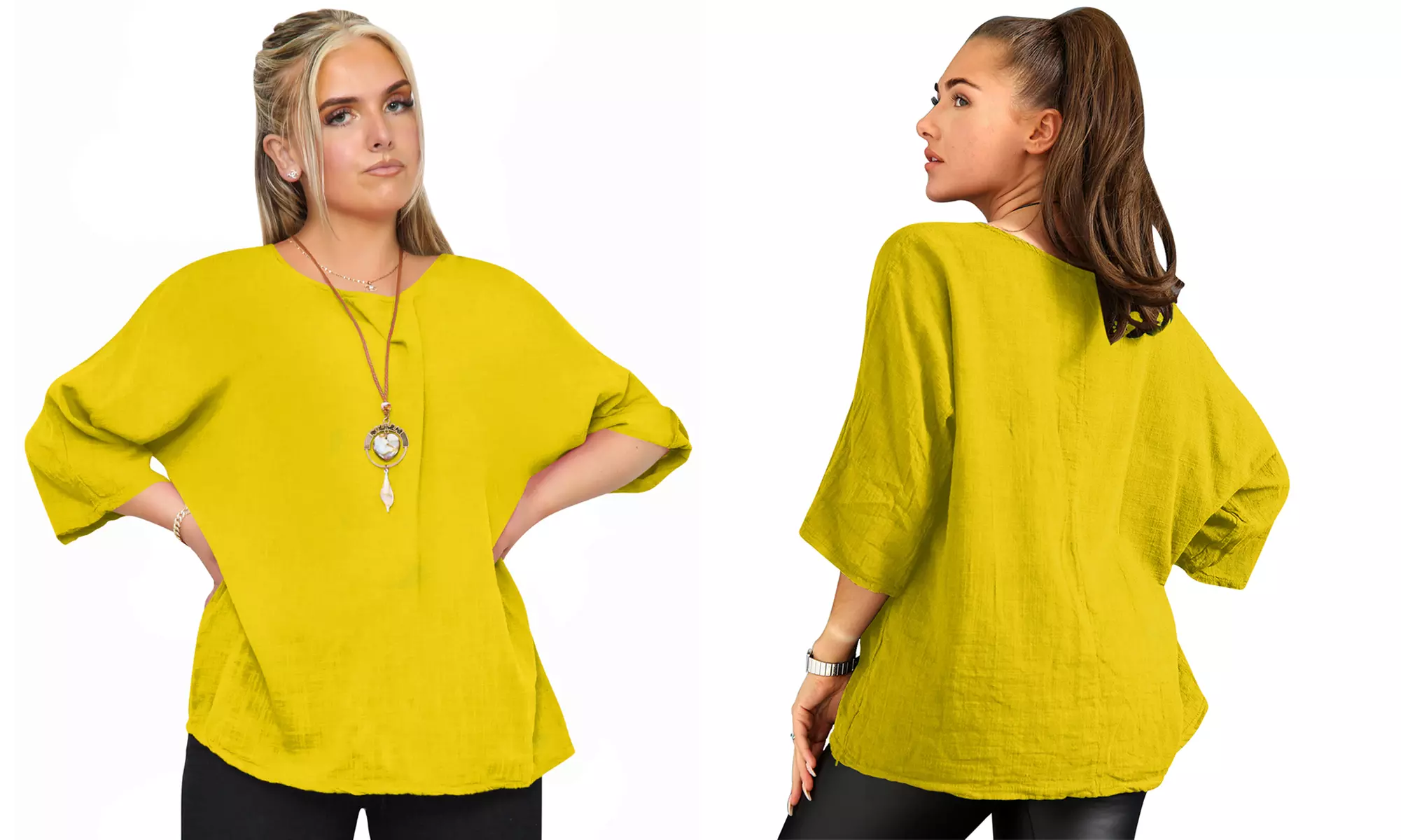 Love My Fashions Women's Plain Necklace Tunic Top