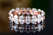 18K Gold Plated Oval Eternity Ring Made with Swarovski Elements. Multiple Options Available  - Second Medium
