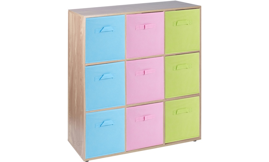 Image 10: Wooden Nine-Cube Storage Cupboard