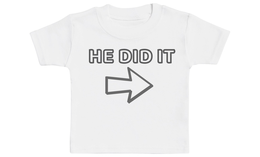 Image 2: Kid's He or She Did It T-Shirt