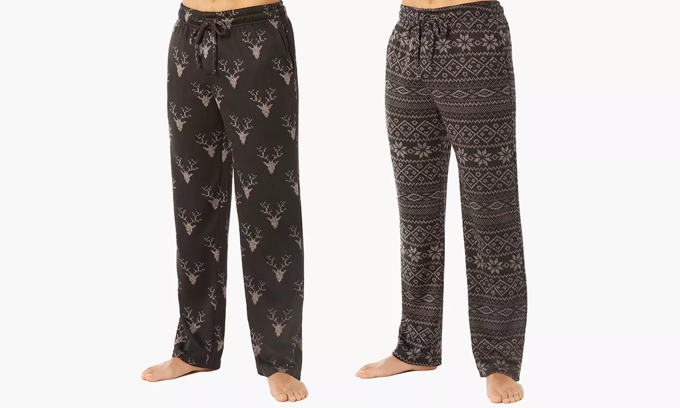 Bottoms Out Men's Sweater Fleece Pajama Pants (2-Pack) (Size S) - Primary Image