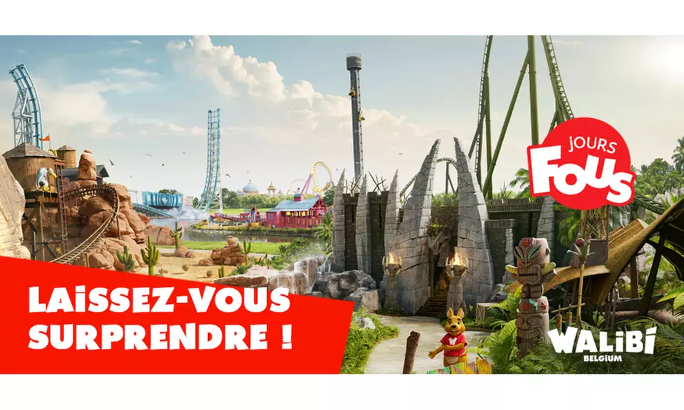 1 entrée enfant ou adulte pour Walibi Belgium, valable du 8 juillet au 30 août ( en semaine) - Primary Image