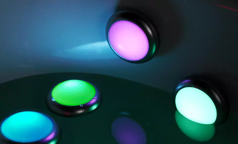 AquaLight Color-Changing LED Shower/Bath/Pool Spa Light - 2-Pack - Primary Image